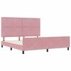vidaXL Boxspringbett mit Kopfteil Rosa 180 x 200 cm Samt