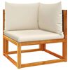 vidaXL Gartensofa-Ecke mit Kissen Holz Akazie & Rattan