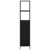 vidaXL Badschrank mit Regalen Schwarz Eichen-Optik 36x35x165 cm