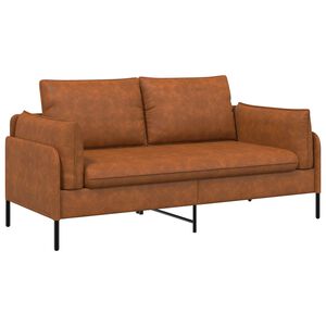 vidaXL 2-Sitzer Sofa Braun 188 x 81 x 89 cm Kunstleder