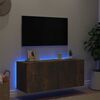 vidaXL TV-Wandschrank mit LED-Leuchten R&auml;uchereiche 100x35x41 cm