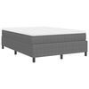 vidaXL Boxspringbett Hellgrau und Weiß 203 x 140 x 60 cm Cordstoff