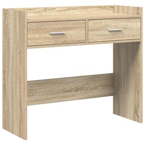 vidaXL Konsolentisch Sonoma-Eiche 90 x 35 x 80 cm Holzwerkstoff
