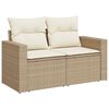 vidaXL Gartensofa-set mit Kissen 17 pcs Beige und Creme Poly-Rattan