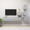 vidaXL 6-tlg. TV-Schrank-Set Betongrau Holzwerkstoff