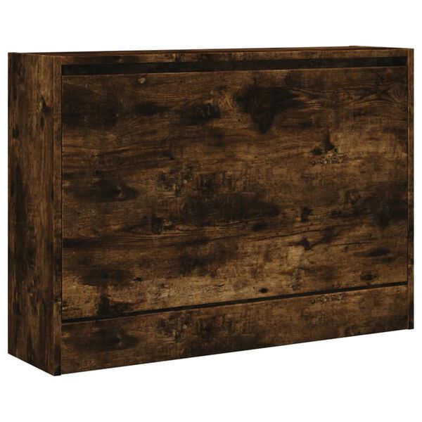vidaXL Schuhschrank R&auml;uchereiche 80x21x57 cm Holzwerkstoff