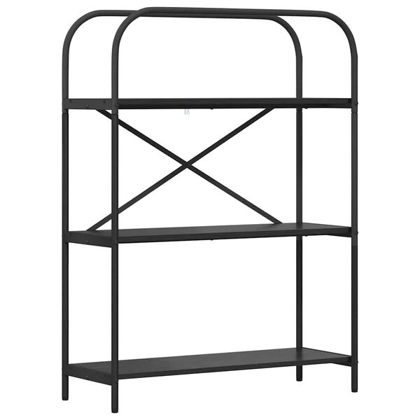 vidaXL B&uuml;cherregal Schwarz Eichen-Optik 80 x 30 x 109 cm Holzwerkstoff