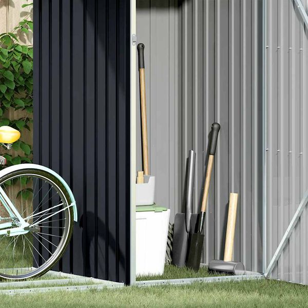 vidaXL Garten Brennholzlager Anthrazit 245x98x159 cm Verzinkter Stahl