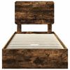 vidaXL Aufbewahrungsbett Ger&auml;ucherte Eiche 75 x 190 cm Holzwerkstoff