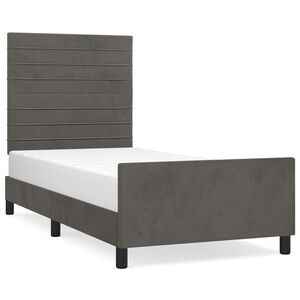 vidaXL Bettgestell ohne Matratze Dunkelgrau 80x200 cm Samt