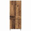 vidaXL Highboard mit Schubladen 2 pcs Altholz Engineered Wood und Glas