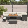 vidaXL Gartensofa-set 9 pcs Schwarz Poly-Rattan
