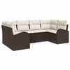 vidaXL Gartensofa-set 6 stk. 6-Sitzer Braun Poly-Rattan