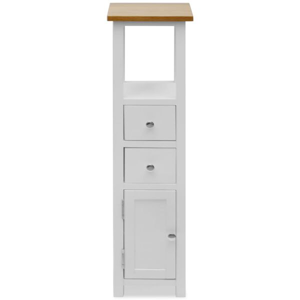 vidaXL Schubladenschrank Hoch 26x26x94 cm Massivholz Eiche