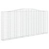 vidaXL Gabionen mit Hochbogen 4 Stk. 400x30x180/200cm Verzinktes Eisen