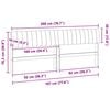 vidaXL Gepolstertes Kopfteil Hellgrau 200 cm Massives Kiefernholz