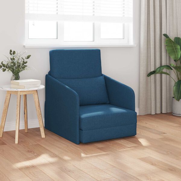 vidaXL Schlafsofa 60cm Blau Stoff