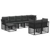 vidaXL Outdoor-Sofagarnitur Schwarz und Dunkelgrau Polyester