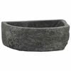 vidaXL Wandmontiertes Waschbecken Grau 45 x 35 x 15 cm Flussstein