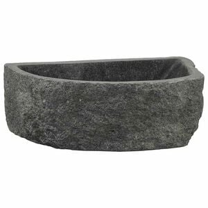 vidaXL Wandmontiertes Waschbecken Grau 45 x 35 x 15 cm Flussstein