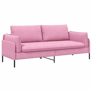 vidaXL 3-Sitzer-Sofa Rosa 222 x 81 x 89 cm Stoff