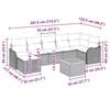 vidaXL Gartensofa-set mit Speicher 8 pcs Grau Poly-Rattan