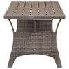 vidaXL Gartentisch Grau 120x70x66 cm Poly Rattan