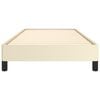 vidaXL Bettgestell Creme 90x190 cm Kunstleder