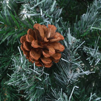 vidaXL Weihnachtsbaum Gefrostet mit Beleuchtung & Zapfen 150 cm