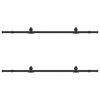 vidaXL Schiebet&uuml;rbeschlag-Set 200 cm Stahl Schwarz