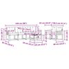 vidaXL Outdoor-Sofagarnitur mit Kissen 7 pcs Natur und Beige