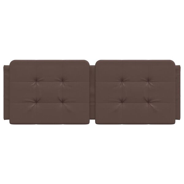 vidaXL Kopfteil-Kissen "Zadar" Braun 120 cm Kunstleder