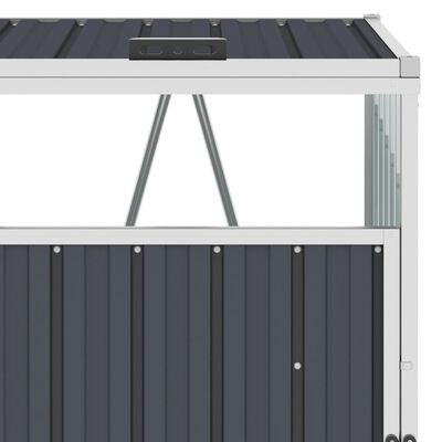 vidaXL Mülltonnenbox für 4 Mülltonnen Anthrazit 286×81×121 cm Stahl