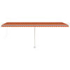vidaXL Standmarkise Manuell Einziehbar 600x300 cm Orange Braun