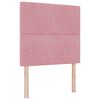 vidaXL Boxspringbett mit Matratze mit Kopfteil Rosa 90 x 190 cm Stoff