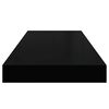 vidaXL Schweberegale 2 Stk. Schwarz 60x23,5x3,8cm MDF