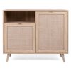 Finori Beistellschrank Bali 01A Sonoma-Eiche und Raffia-Druck