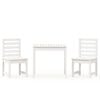 vidaXL 3-tlg. Garten-Bistro-Set Wei&szlig; Massivholz Kiefer