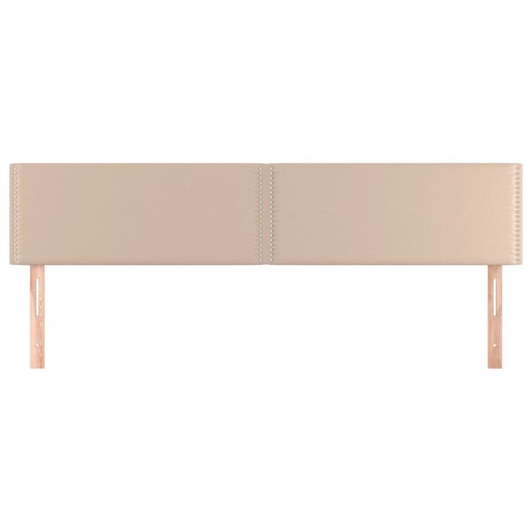 vidaXL Kopfteile 2 Stk. Cappuccino-Braun 90x5x78/88 cm Kunstleder