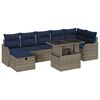 vidaXL Gartensofa-set 8 stk. Grau Poly-Rattan