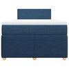 vidaXL Boxspringbett mit Matratze Blau 120x190 cm Stoff