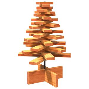 vidaXL Weihnachtsbaum zum Schm&uuml;cken Wachsbraun 60 cm Massivholz Kiefer