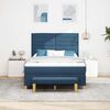 vidaXL Boxspringbett mit Matratze mit Kopfteil Blau 140 x 190 cm Stoff