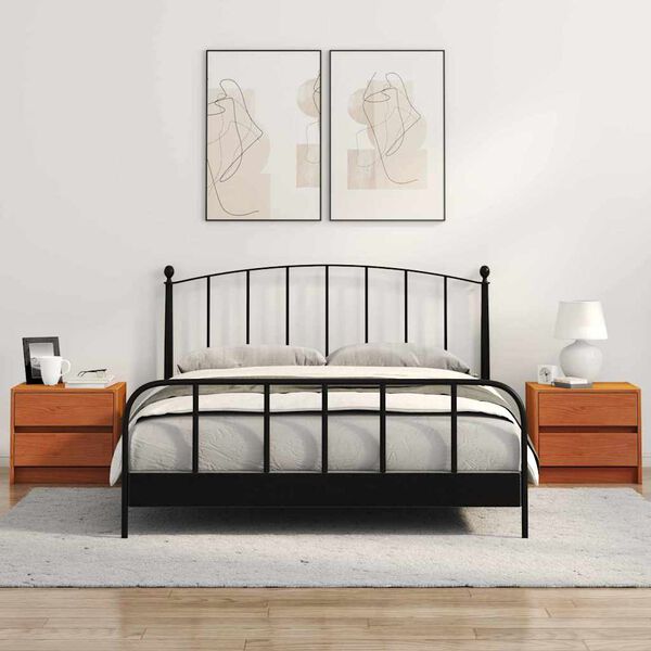 vidaXL Nachttische 2 pcs Wachsbraun 40 x 30.5 x 35.5 cm Kiefernholz