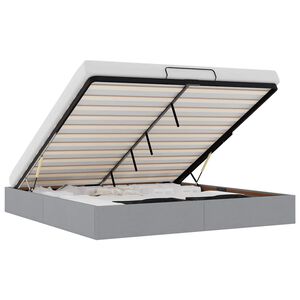 vidaXL Ottoman-Bett ohne Matratze Hellgrau 180x200 cm Stoff