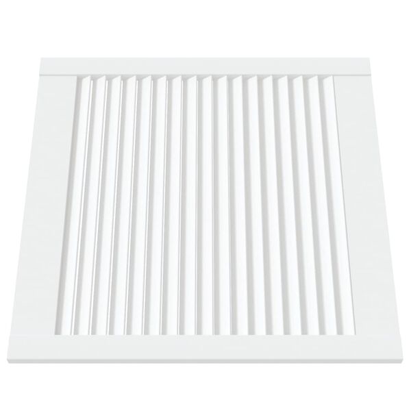 vidaXL Schrankt&uuml;ren Lamellen-Design 4 Stk Wei&szlig; 61,5x59,4 cm Massivholz