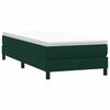 vidaXL Boxspringbett mit Matratze Dunkelgr&uuml;n 90x220 cm Samt