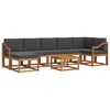 vidaXL Outdoor-Sofagarnitur mit Kissen 8 pcs Natur und Anthrazit