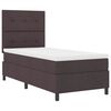 vidaXL Boxspringbett mit Matratze Dunkelbraun 90 x 190 cm Stoff