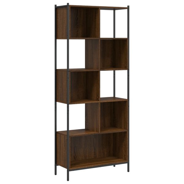 vidaXL B&uuml;cherregal Braun Eichen-Optik 72x28x172 cm Holzwerkstoff